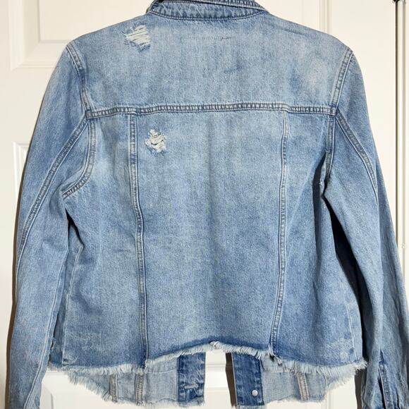 Blank NYC Distressed Denim Jacket, Women's Size M - Picture 6 of 8